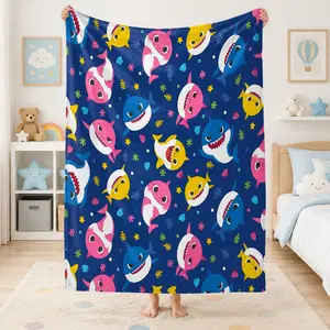 Here’s a suggested TK US title under 200 characters for your uploaded blanket:  **"Baby Shark Kids Fleece Blanket Soft Plush Toddler Cartoon Shark Pattern Cozy Throw for Boys Girls Bed Couch Nursery"**
