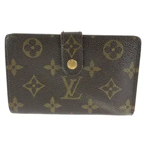 Pre-owned Louis Vuitton Canvas Small Leather Goods Portefeuille Viennois Monogram Compact Wallet