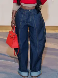 Women's Versatile Panel Barrel Jeans