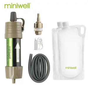 Miniwell L630 Portable Water Filter with Transparent Bag - 0.1 Micron Ultra-Filtration for 2000 Litres - Compact & Collapsible for Camping & Travel