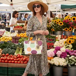 David Jones Colorful Polka Dot Tote