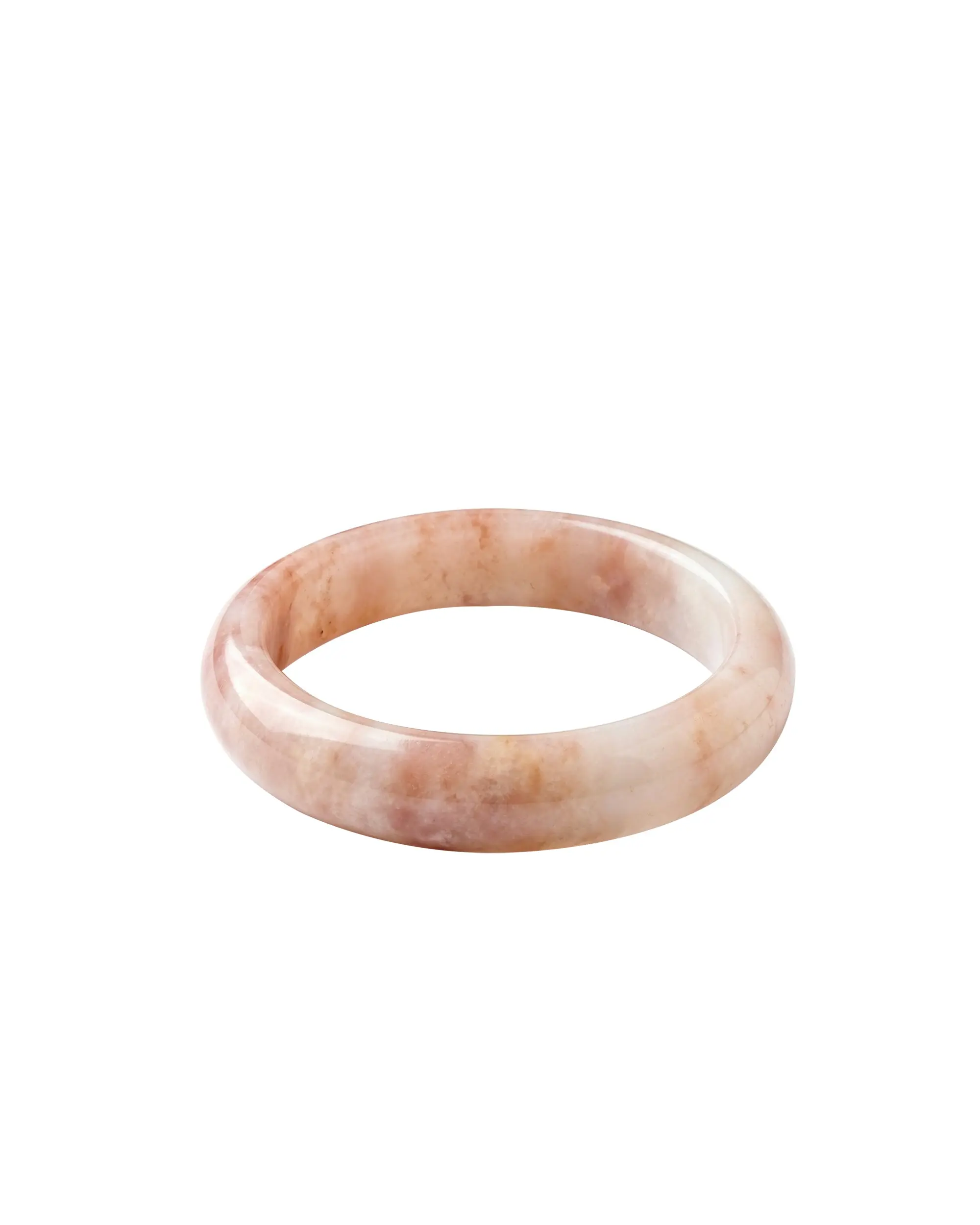 Peach Blossom Pink Gemstone Bangle