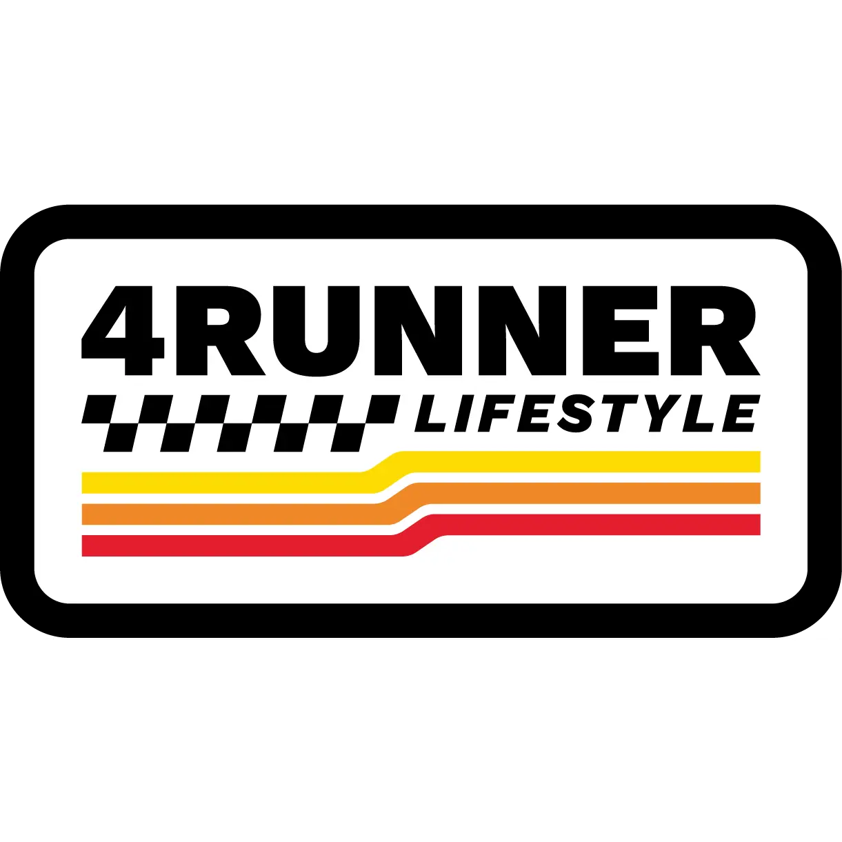 4Runner Lifestyle White Racing Sticker