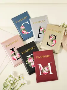 Floral Embossed Passport Case, Lightweight & Portable Passport Holder, Multi-functional Passport Case for Outdoor Vacation, Gift Giving