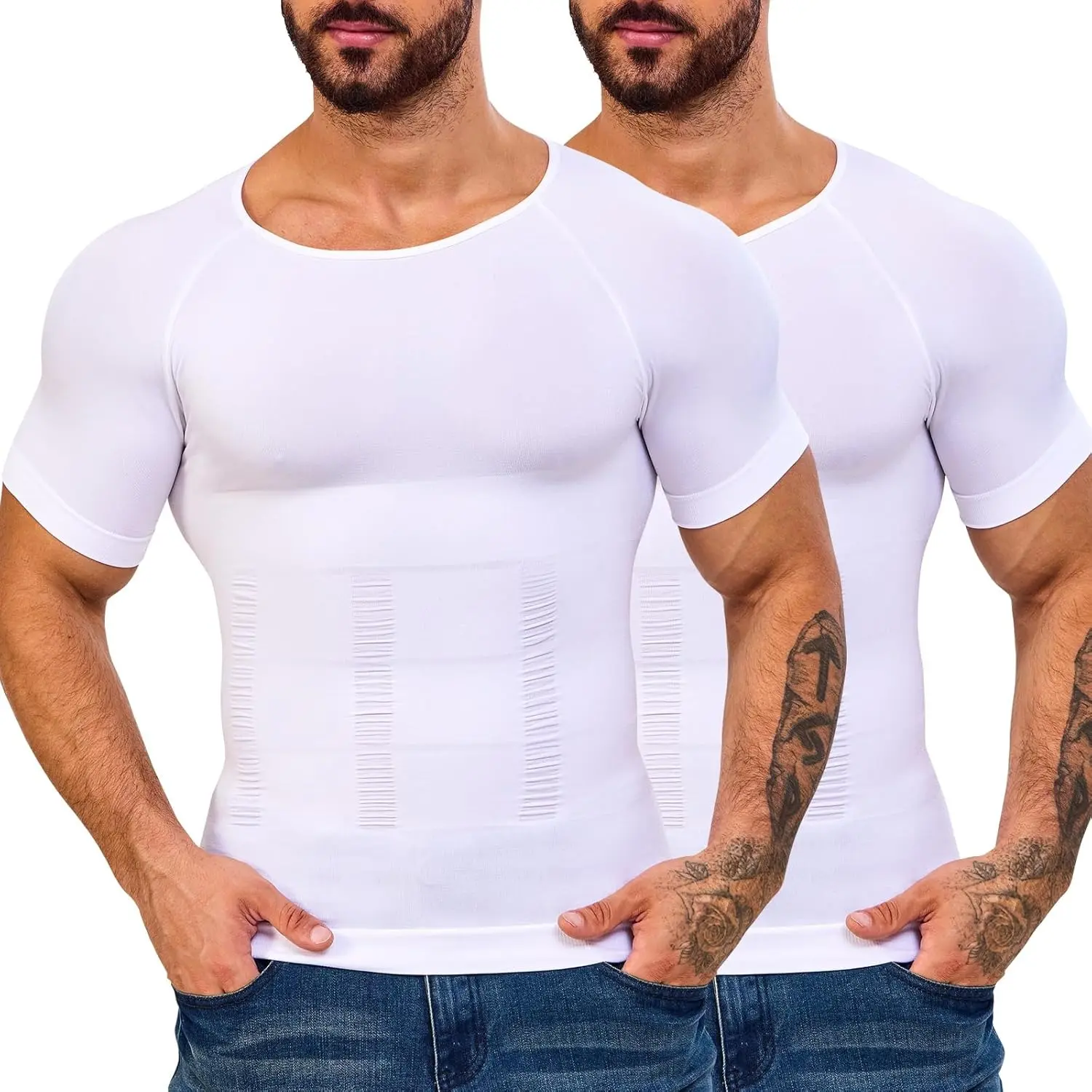 Men's Body Shaper Compression Tank Top, 1/2/3-Pack Lightweight Stretchy Activewear Undershirt for Athletic Workouts, Athletic Apparel, Compression Activewear