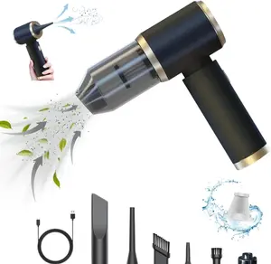 Car Vacuum Handheld 20000 PA 4 in 1 Cordless Rechargeable Multi-Functional Compact Powerful Suction Brushless Motor Compressed Air Duster Washable HEPA Filter Mini Home Office Pet Gift Men Women