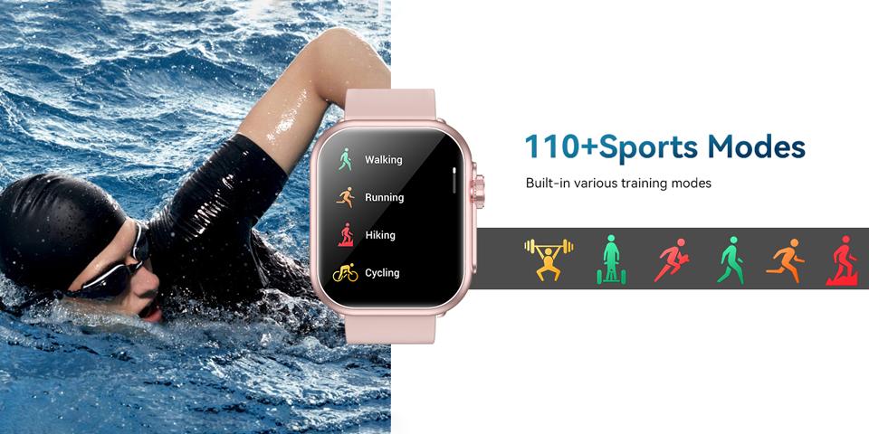 SmartWatchs for men/women  Multiple Sport Mode, Message Reminder, Fitness Wearable, IP68 Waterproof Touch Screen Watch, Sleep Monitoring, Multifunctional Smart Watch with High Battery Life, Bluetooth Call, Back to Scool Gift,smart watch