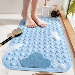 Non-Slip Soft PVC Bath Mat - 1 Count, Massage Bubble Textured, Quick-Drying, Non-Absorbent, Washable, Modern Contemporary Decor, Bathing Safety for Home Use, Non-Absorbent Bath Mats, Quick-Drying Bath Mats