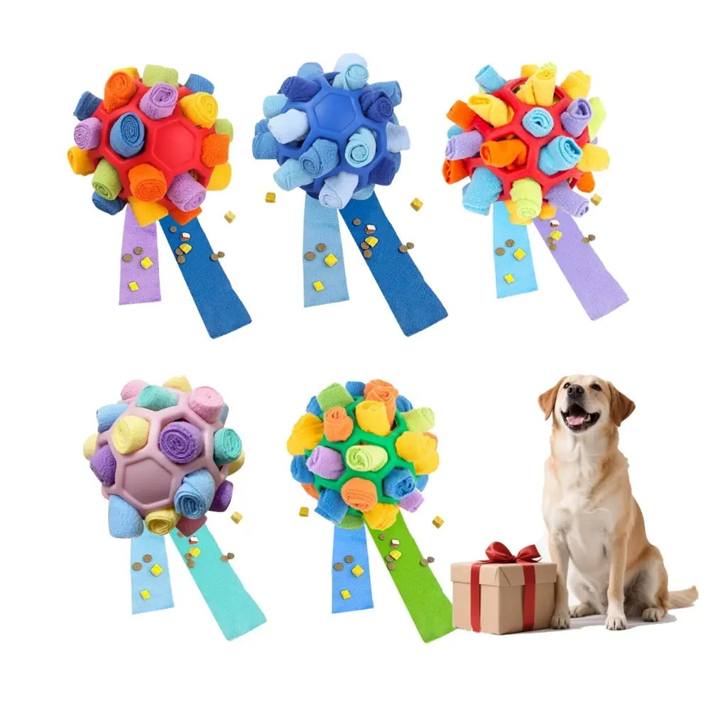 Unicorn Eco-Felt Cloth Dog Sniffing Ball - Non-Toxic Interactive Toy, Durable Boredom Relief, Slow Feeding Mental Stimulation Treat Dispenser for Small/Medium Dogs, Machine-Washable, Approx. 6"/15cm, 30-Day Happiness Guarantee