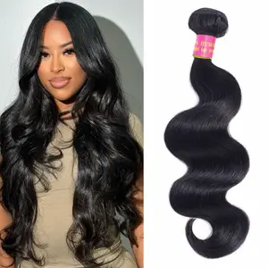 12A Human Hair Bundles 12A Body Wave Bundles Human Hair 100% Unprocessed Brazilian Virgin Hair Single Bundle For Women Extensions Quick Weave Natural Black Color 100g