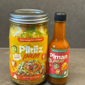Pikliz Pam Haitian Spicy (Pickled) Food Instant Salt 32oz Carrot Kimchi + 1 Piman Gratis