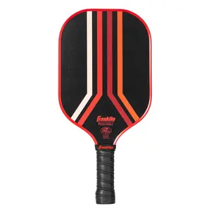 Franklin Sports 15.7'' Rove Traditional Pickleball Paddle - Black/Red/Orange: Fiberglass Construction, 4" Grip