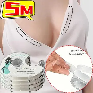 Clear Self-Adhesive Body Bra Clothes Dress Shirt Secret Stickers Double Sided Lingerie Tape Anti-naked Invisible Chest Patch Pad