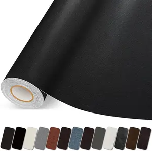 Leather Repair Patch 17x79 Inch, Self Adhesive Vinyl Repair Tape for Sofa Couch Furniture, Car Seats Chairs Handbags Repair Kit Black
