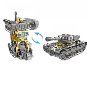 Creative Mecha Fidget Spinner, Simulation Tank Model Transformable Robot, Gear Wheel With Click Sound, Stress Relief Fidget Toys