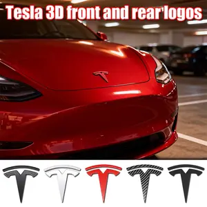 Tesla Model 3 Model Y Hood Emblem Sticker, Trunk Badge Radian Series Custom Accessories for Tesla Enthusiasts