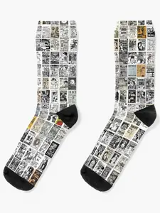 Vintage Punk Rock Flyers Socks