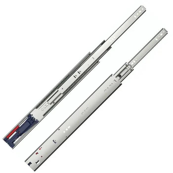 Knape & Vogt KV8850FMB Guide Rail Holder Sliders, 22 in. Full Extension Side Mount Soft Close Drawer Slides