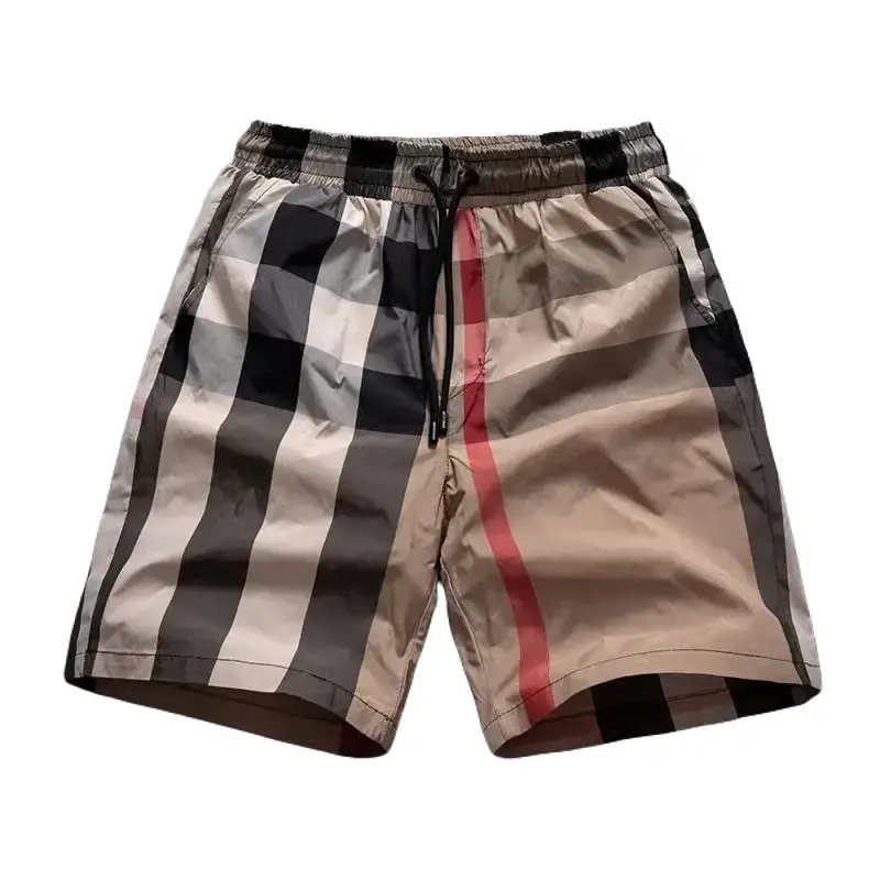 2025 Spring Summer Men New Plaid Trends High-end Drape Loose Beach Pants Casual Comfortable Fashion Shorts Male Thin Short Pants great gift Menswear Stylish jorts outfit men camo shorts graphic shorts