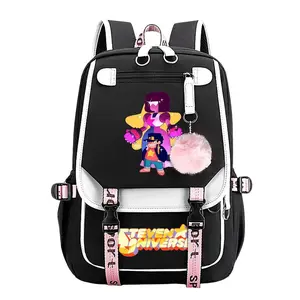 Steven Universe Trendy Youth Backpack for Boys & Girls, Large Capacity Anime Aesthetic Laptop Backpack for Teens, Breathable Adjustable Straps, Aesthetic Must-Have Gift | 11.4''×18.1''