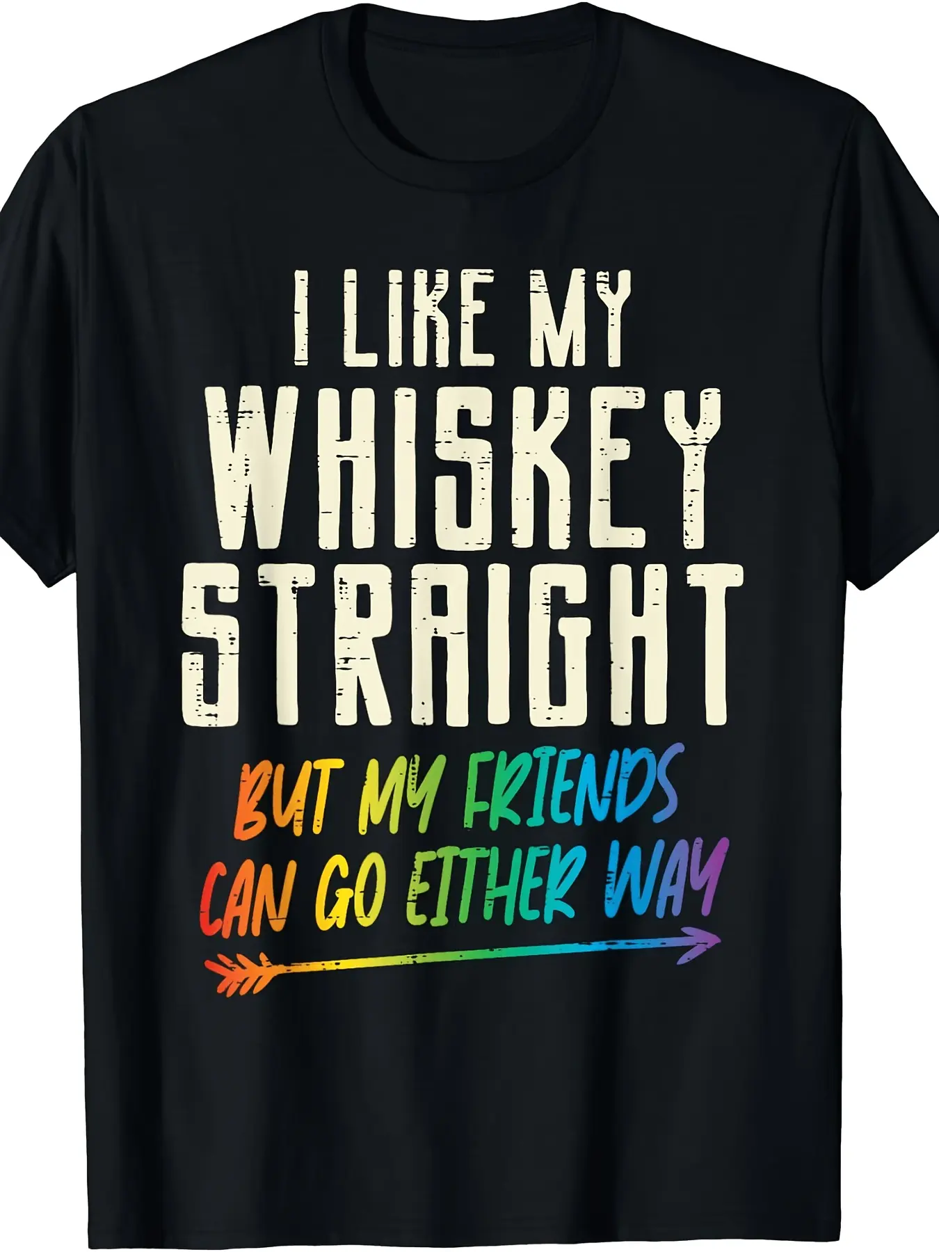 1pc Pride Whiskey Lover LGBTQ Gay Ally T-Shirt for