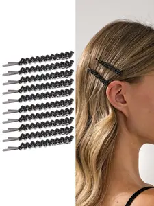 10-Piece Minimalist Rhinestone Hair Clips Set, Durable Alloy Material, Women's Daily Fashion Accessories, Elegant Design for All Occasions, Barrettes Hair Clips