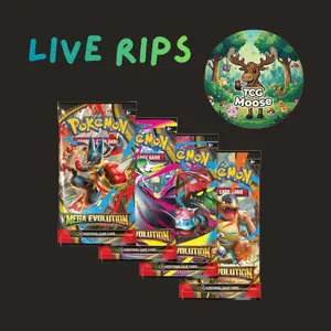 Pokemon Mega Evolution Booster Packs (LIVE RIP)