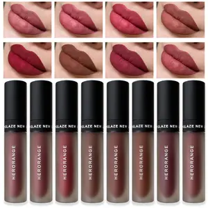 [8 Piece Set]HERORANGE Romantic Velvet Matte Premium Texture Lip Mud Set 8 PackWhitening Matte Velvet Lipstick Suitable For Any Skin Color 8 Color Combination Pack PeachyNude Lipstick Sheer Lip Tint Teen Girls Trendy Stuff Cheap Girl Stuff lux  edupe !
