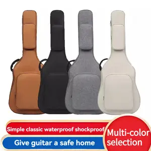 [GIFT:A Guitar Strap]38/39 inch acoustic guitar case Backpack 0.47Inch Sponge Padding Adjustable Straps UNISEX