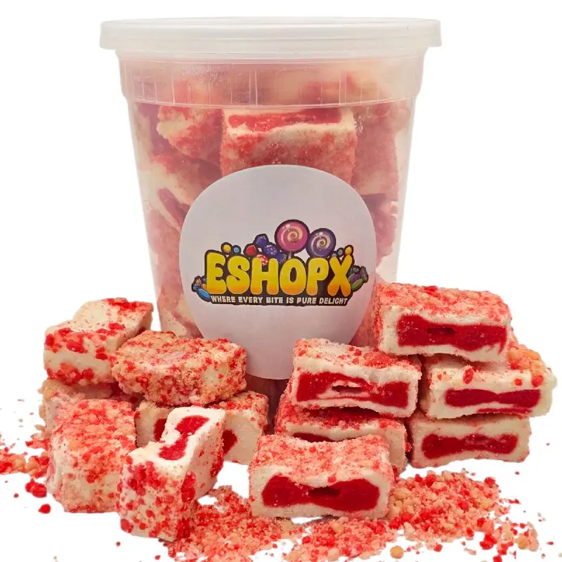 Eshopx LARGE Freeze Dried lce Cream | Crunch Strawberry Shortcake lce Cream Bites - Chocolate Eclair lce Cream Bites - Perfect for Camping, Outdoor, and Party - Air-tight Sealed in a Deli Container