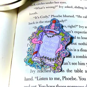 Book You Had Me At Trigger Warning Crushed Glitter Sticker Social Media Decal Sticky Back Photo