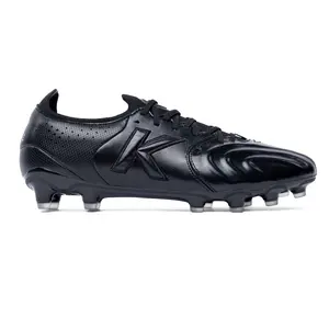 Kelme TROFEO 1.5 Blackout Premium Kangaroo Leather Men's Soccer Cleats – Ultra-Lightweight, Hand-Stitched Classic Football Boots for Grass & Turf, Superior Touch, Maximum Comfort & Next-Gen Performance (Sizes 4.5 US - 12)