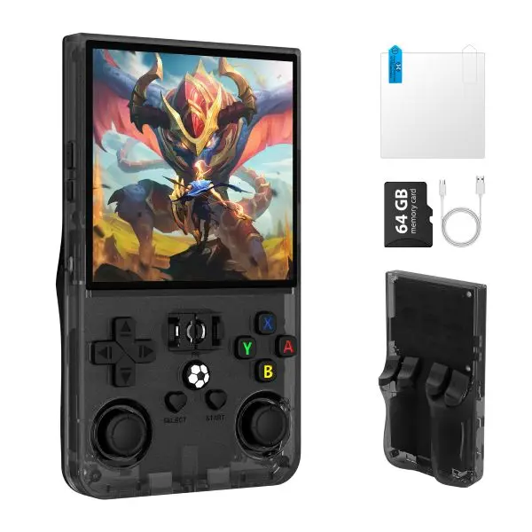 AISLPC Retro Handheld Game Console with Open Source Linux System, 64GB TF Card Support 18,000+ Classic Video Games, Portable Gaming Console with 4.0-inch IPS HD Screen & 4000mAh Battery