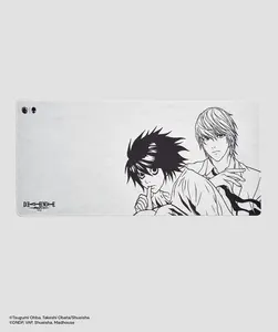 Team Liquid x Death Note Light And L Gaming Mouse Pad, Computer Mouse Mat, Flat Stitched Edge, Non-Slip Rubber Base, Gamers & Office Use, 35 x 16 - Officially Licensed, desk accessories, gaming room accessories.