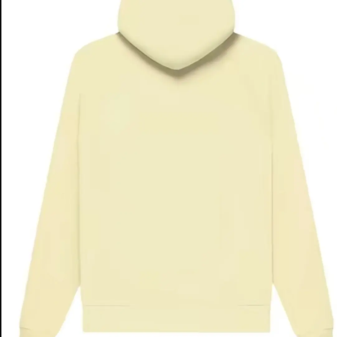 Men's Classic Simple Cotton Hoodie - Canary Yellow, Beige, Longsleeves Pullover with Pockets, Comfortable Casual Everyday Menswear Sweatshirt Top