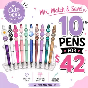 10 Handmade Beaded Pens