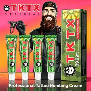 TKTX Green 99.99% Max Strength Numbing Cream, Long Lasting Topical Anesthetic Cream, Painless Cream for Tattoo, Piercing, Laser Hair Removal, Microblading & All Skin Procedures