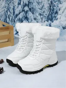 Women's Winter Snow Boots Warm, Cozy & Durable Waterproof Design, Lace up boots, Perfect for Cold Weather, Ideal Christmas Gift, Waterproof Rubber Boots