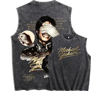 Michael Jackson Glove Graphic T-Shirt Vintage 90s Tee washed vest summervibes☀️