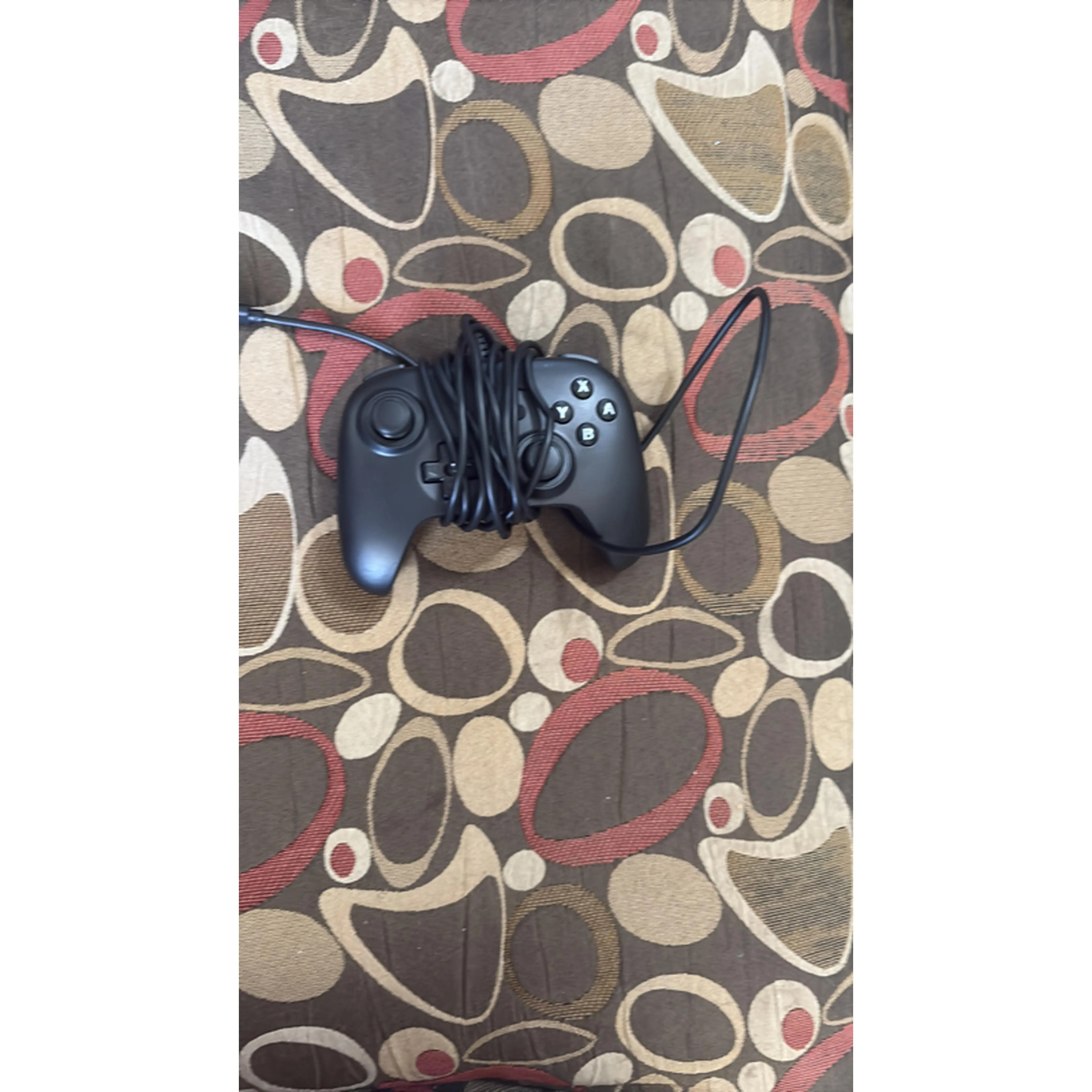 Xbox 360 Controller - Black, Wired, with 4 Buttons and 2 Joysticks, Ideal for Gaming