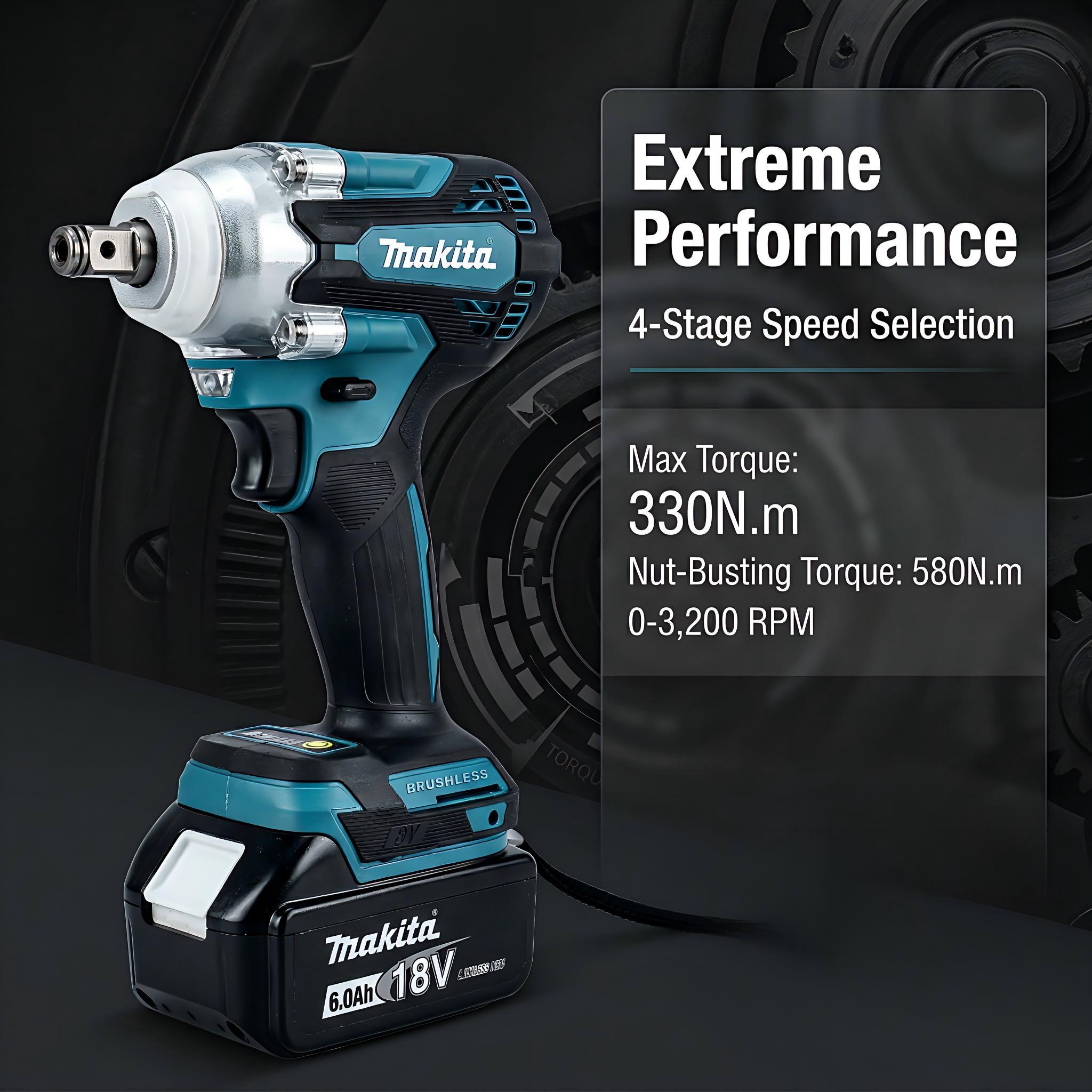 Makita DTW300 Electric  With 18V Battery Charger  Construction And Installation professional power tool  impact wrench powertools high torque