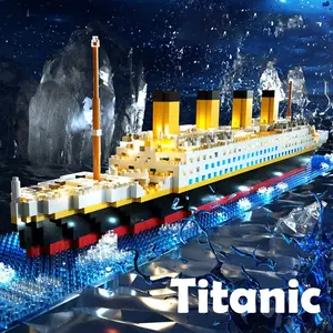 Titanic Building Block Set, Model Building Blocks, Model Kit, 3159 Pieces, Complex Assembly, Collectible Ship Model, Perfect for Home & Office Decor, Ideal Gift for 11 Holidays