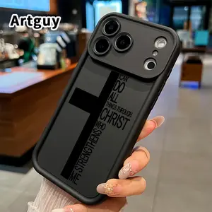 Trendy Letter Cross Advanced fashion gift Case for iPhone Air 17 16 15 14 Pro Max 16E 13 12 11 XR XS Plus Shockproof Non Slip Military-Grade Protection Silicone Cover