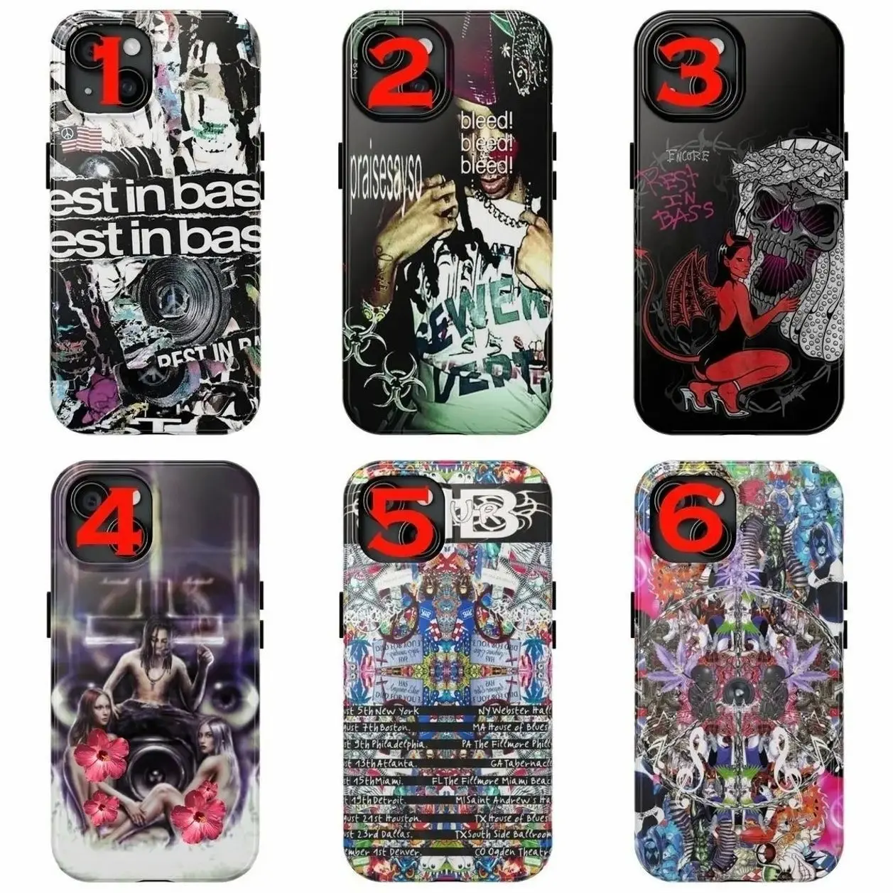 Che Rapper Rest In Bass Phone Case, Trendy Music Merch Gift, Compatible with iPhone X, 11, 12, 13, 14, 15, 16, 17 & more