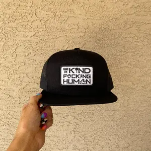 MEN'S BE A KIND HUMAN HAT - WHITE PATCH, FLAT