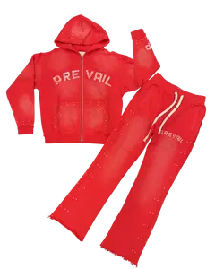 Legends Prevail - Rhinestone Sweatsuit - Red