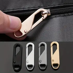 4pcs Durable And High-quality Zipper Repair Kit, Removable Zipper Puller, Universal Zipper Puller Creative Keychain, Easy-to-use Multi-Functional Solution For Repairing Broken Zippers On Travel Bags, Clothing, Shoes And Boots, Wallets, Handicrafts, Etc.
