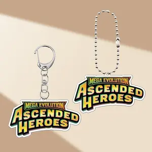 Anime Ptcg Pocket Monster Mega Evolution Series Ascended Heroes Acrylic Keychain Accessories Game Collection Card Keyring Charm 2026 New Gift