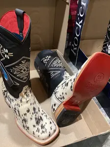 Rock'em Women's Cow Hair Azteca Red Bottom Boots Size: 8 *AS SEEN ON IMAGE*