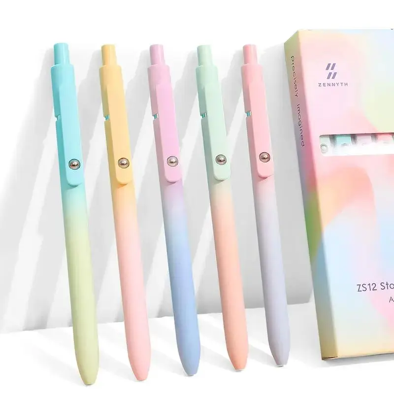 Gel Pens, 5 Pcs 0.7mm Quick Dry Black Ink Pens Fine Point Smooth No Smear Writing Pens for Bible Study,Journaling Writing,DailyUse - Cute School Office Stationery & Supplies - Gifts Stuff for Girly Nursing Teacher Students Womens